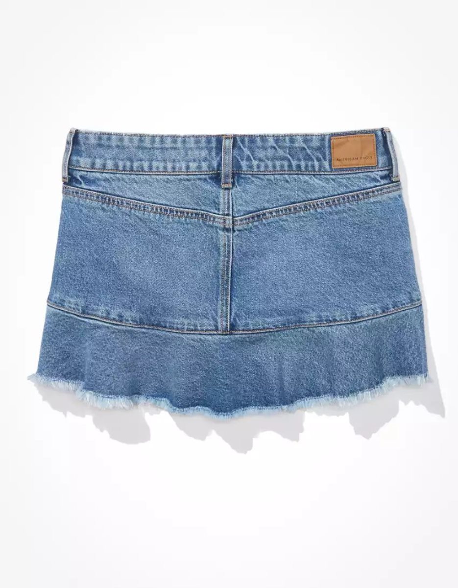 Jupes American Eagle AE Low-Rise Denim Mini Lavage Femme | ILU-24692267